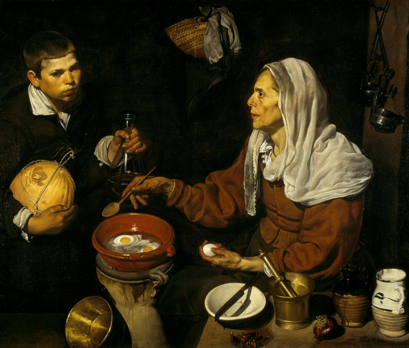 Old Woman Cooking Eggs by Diego Velázquez